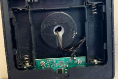 The bottom of the tree showing the exposed electronics