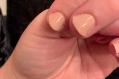 The colour on nails