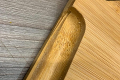 The rough inside of the handle