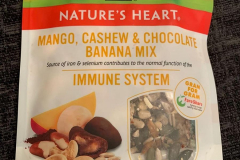 Nature's Heart -Mango, Cashew & Chocolate Banana Immune Mix Packaging