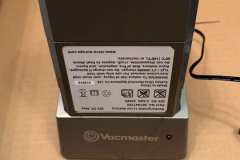 The battery on the charger