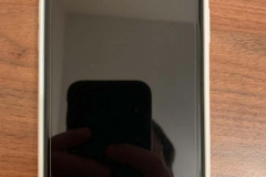 The case from the front on a phone