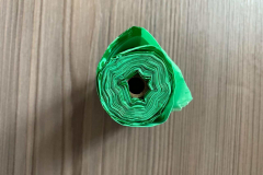 Side on view of the roll, showing its thickness