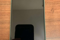 The screen protector on an iPhone 11