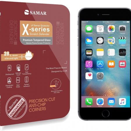 SAMAR Tempered Glass Screen Protector for iPhone 6/7/8(s)