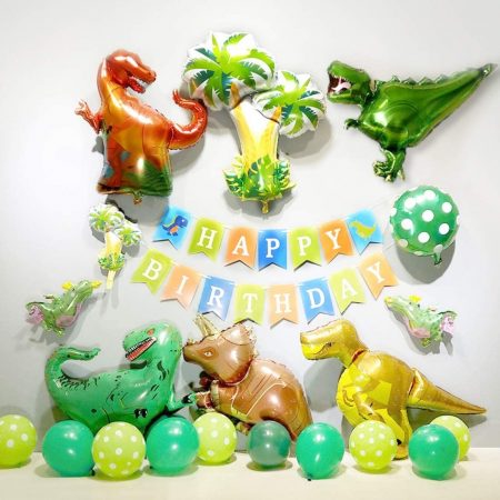 Kungfu Mall 42 Piece Dinosaur Balloons Birthday Party Decoration Set