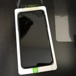 Belkin Screen protector being applied