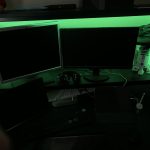 Led Strips Lights in the dark with green light