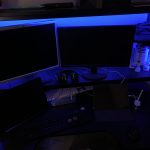 Led Strips Lights in the dark with blue light