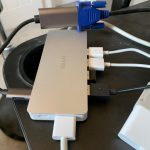 Trying the USB C to VGA adapter