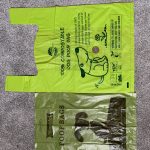 size comparison with cheap poo bag