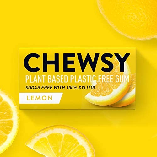 Chewsy Lemon Natural & Plastic-Free Chewing Gum