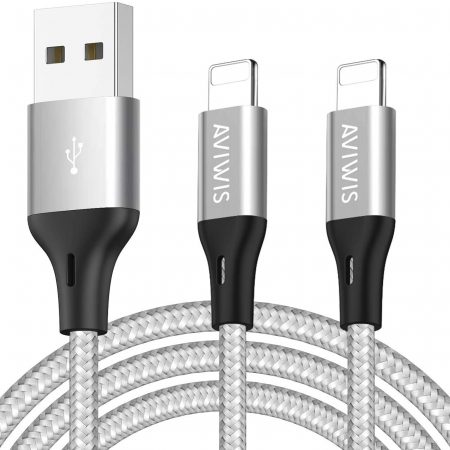 AVIWIS Phone Charger Cable [2Pack 3M] Nylon Braided