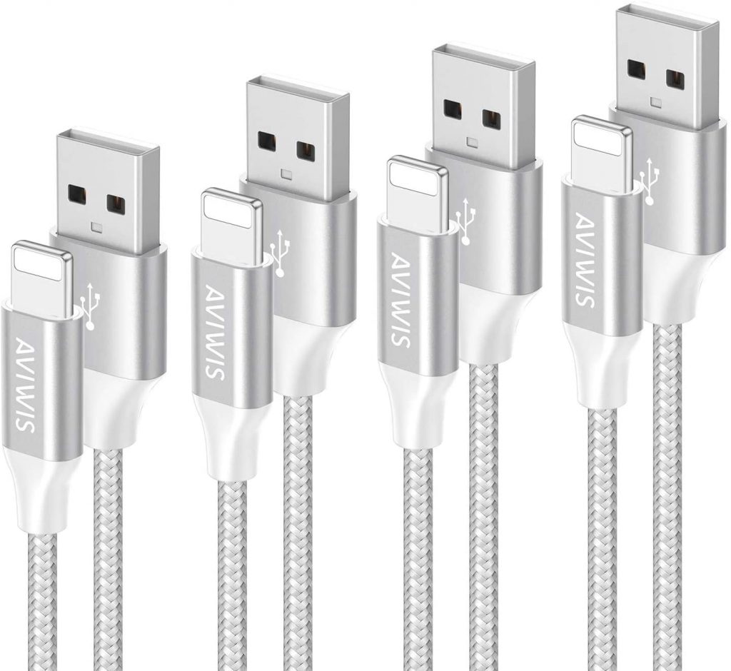 AVIWIS Phone Charger Cable [4-Pack 0.3M 1M 2M 3M] Nylon Braided