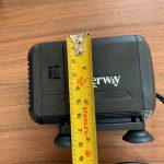 The height of the pump with the feet attached