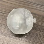 A spherical ice cube