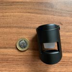 Size comparison to a one pound coin