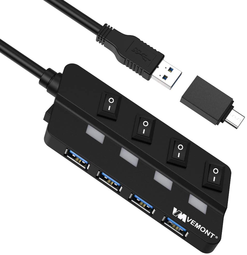 VEMONT 4 Port USB 3.0 Hub