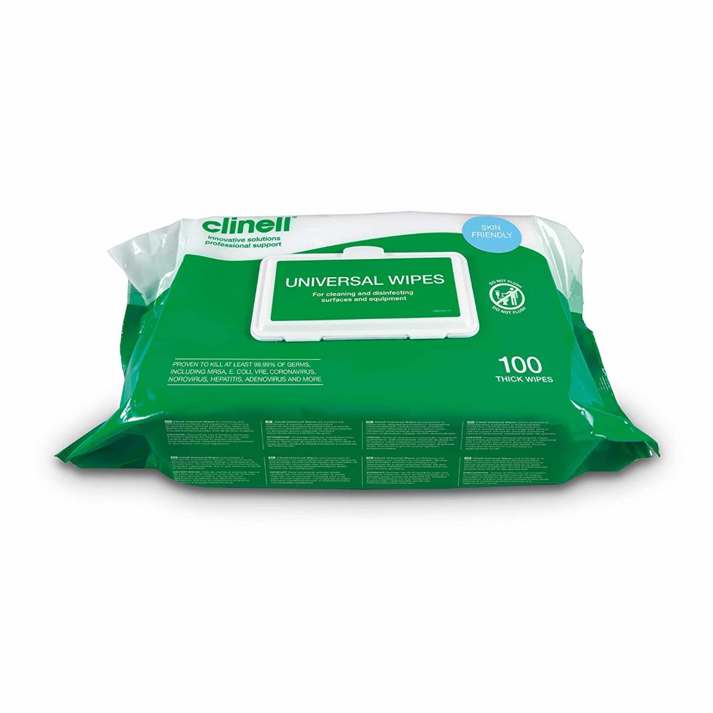 Clinell Universal Cleaning and Disinfectant Wipes for Surfaces