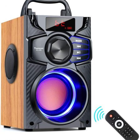 Portable Bluetooth Speaker with Stereo Sound and Rich Bass