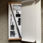The open box showing all of the components