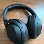 Angled view of the headphones