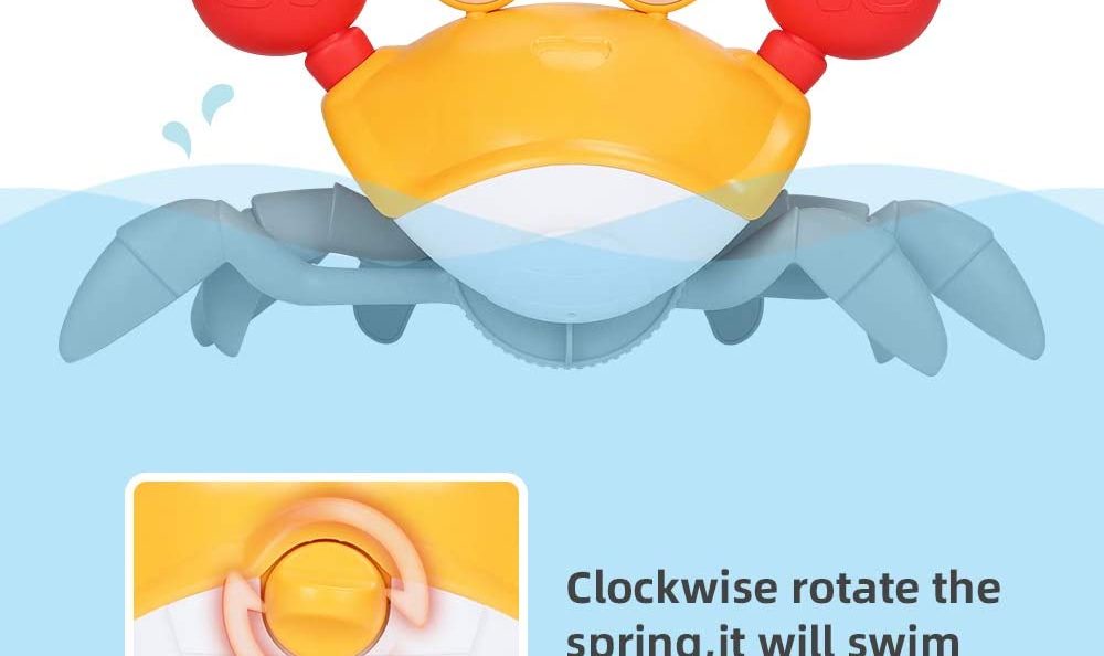 HengGL Baby Bath Toys, 2 in 1 Crab Kids Wind up Toddler Toy for Bathtime Product Image