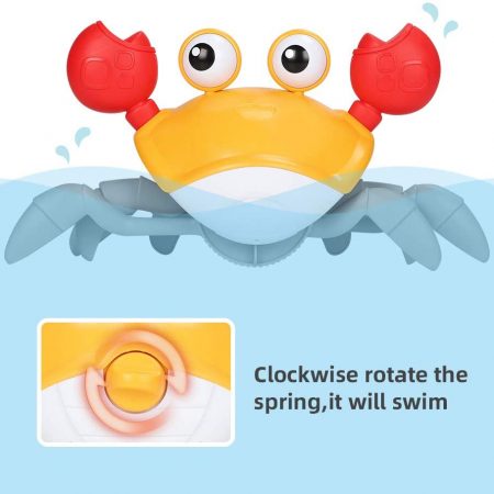 HengGL Baby Bath Toys, 2 in 1 Crab Kids Wind up Toddler Toy for Bathtime
