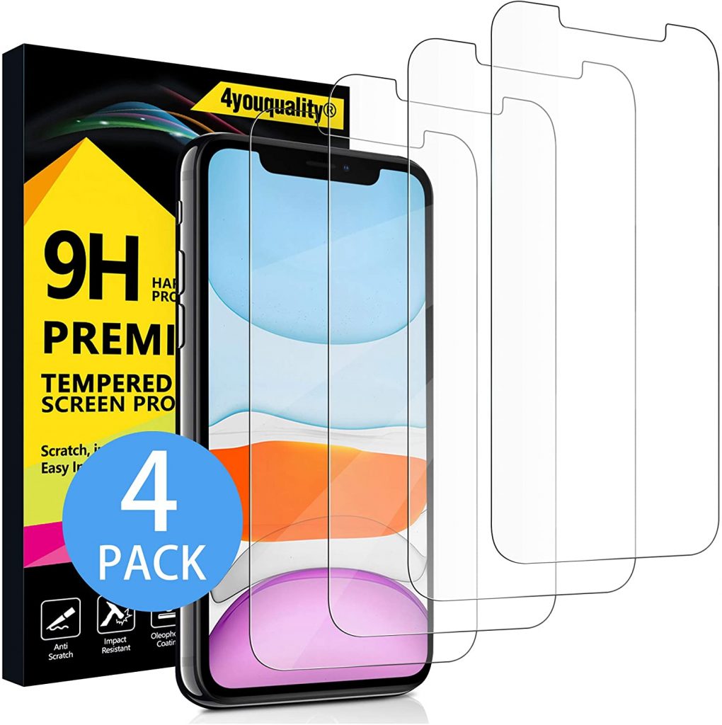 4youquality 4-Pack Screen Protector for iPhone 11 and iPhone XR