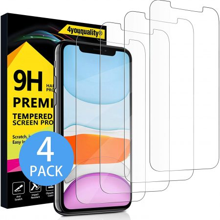 4youquality 4-Pack Screen Protector for iPhone 11 and iPhone XR