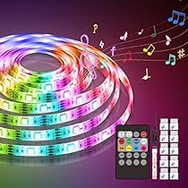 Led Strips Lights, Sync with Music, 3M SMD 5050 RGB IP65 Waterproof, 20Keys IR Remote 8 Colors Led Lighting Strips 8 Modes Mood Lighting for Bedroom Ceiling Party Christmas Decor
Led Strips Lights, Sync with Music, 3M SMD 5050 RGB IP65 Waterproof, 20Keys IR Remote 8 Colors Led Lighting Strips 8 Modes Mood Lighting for Bedroom Ceiling Party Christmas Decor