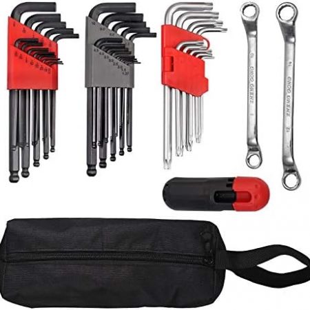 Justech Hex Keys Set 38 Pieces SAE Metric Star Long Arm Ball End Hex Key Allen Wrench Set T-Handle Wrenches Set Tools
Justech Hex Keys Set 38 Pieces SAE Metric Star Long Arm Ball…